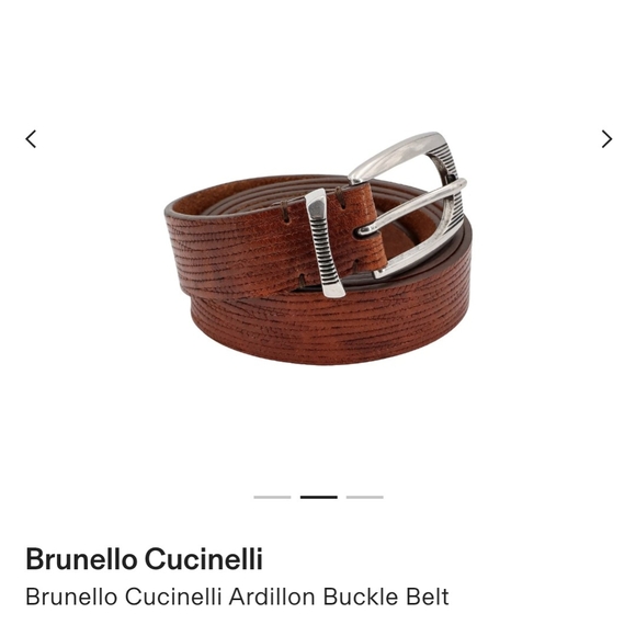 Brunello Cucinelli Brown Ardillon Buckle Belt - Picture 1 of 5